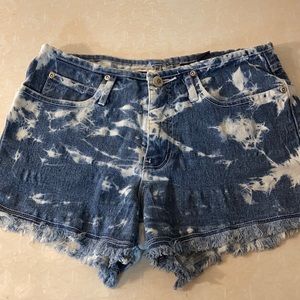 Vtg R4R Tie Dye Jean Shorts